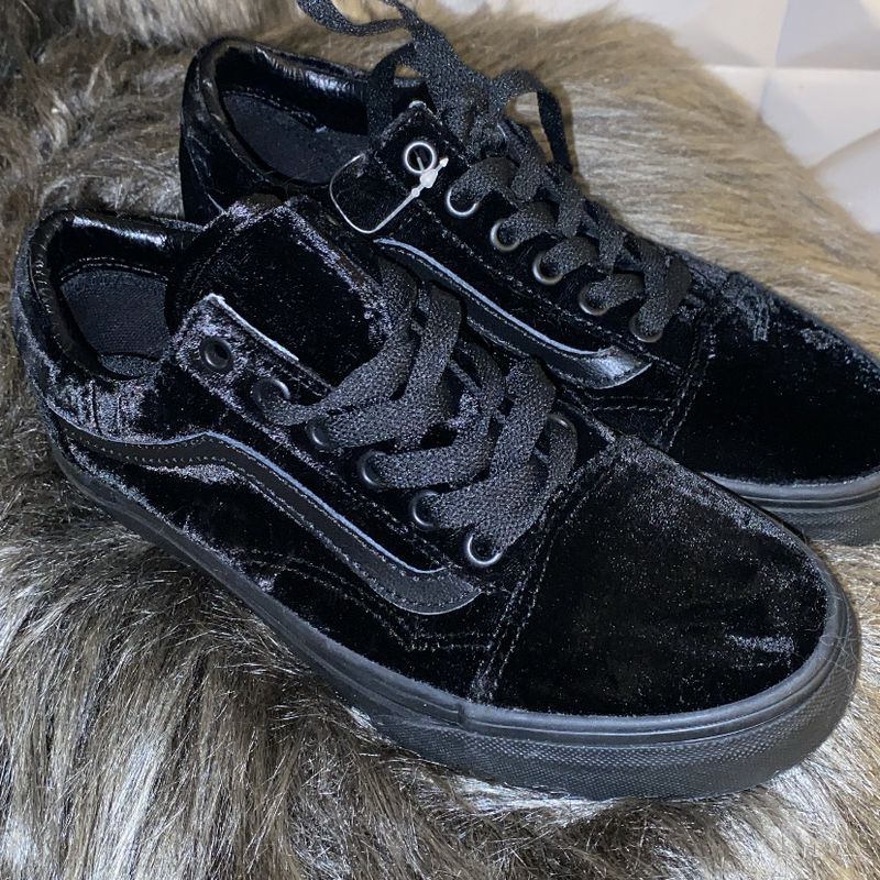 Vans Old Skool Vans Veludo Preto Vans Todo Preto Feminino Tênis
