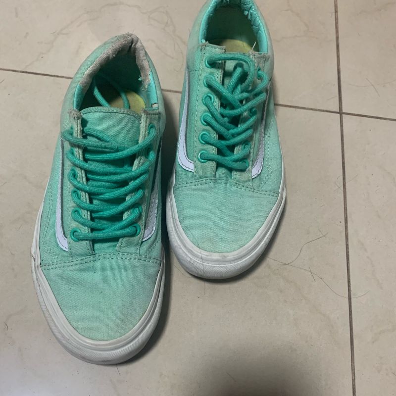 Vans Old Skool Verde Água | Tênis Feminino Vans Usado 71824333 | enjoei