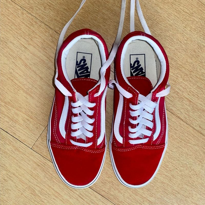 Vans old store skool feminino vermelho