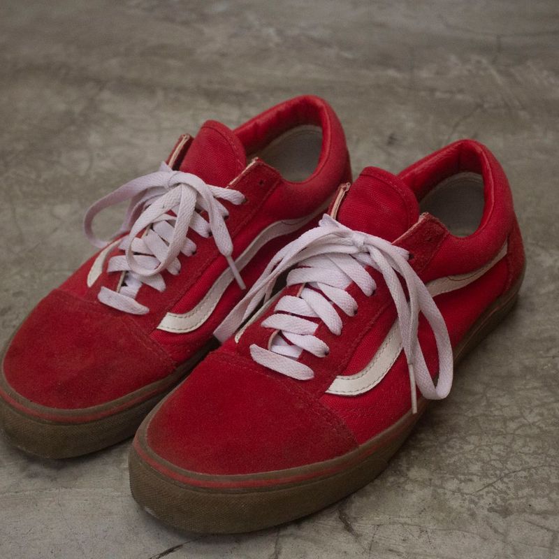 Vans Vermelho Sapato Da Vans Original Vans Old Skool Vermelho