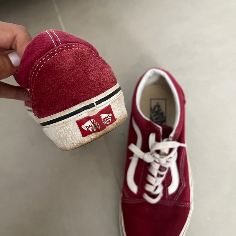 Vans old skool vermelho hot sale vinho