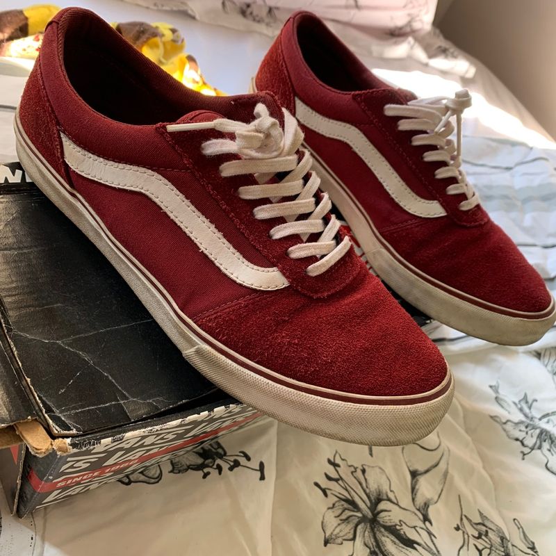 Vans Old Skool Vinho T nis Feminino Vans Usado 87144861 enjoei