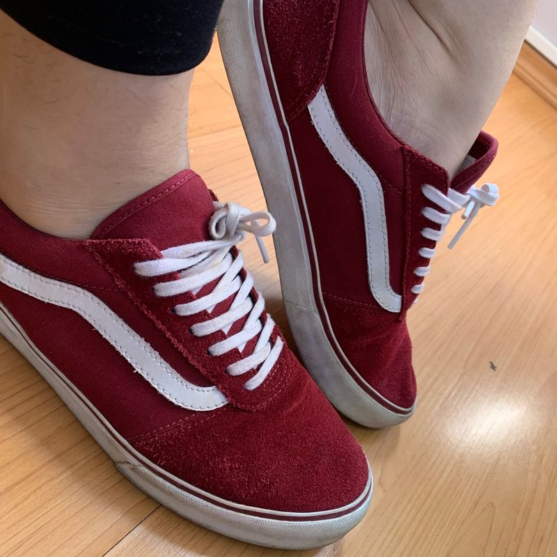 Tênis Vans Old School Cinza E Vinho