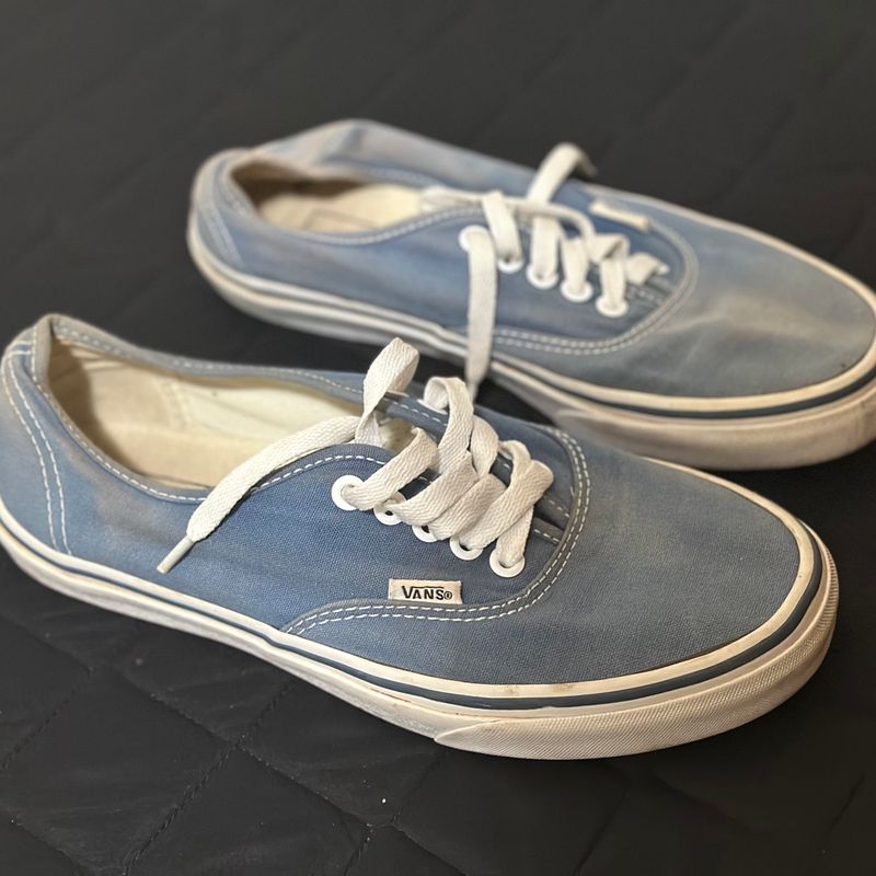 Vans Azul+preto+branco | Tênis Feminino Vans Usado 90657867 | enjoei