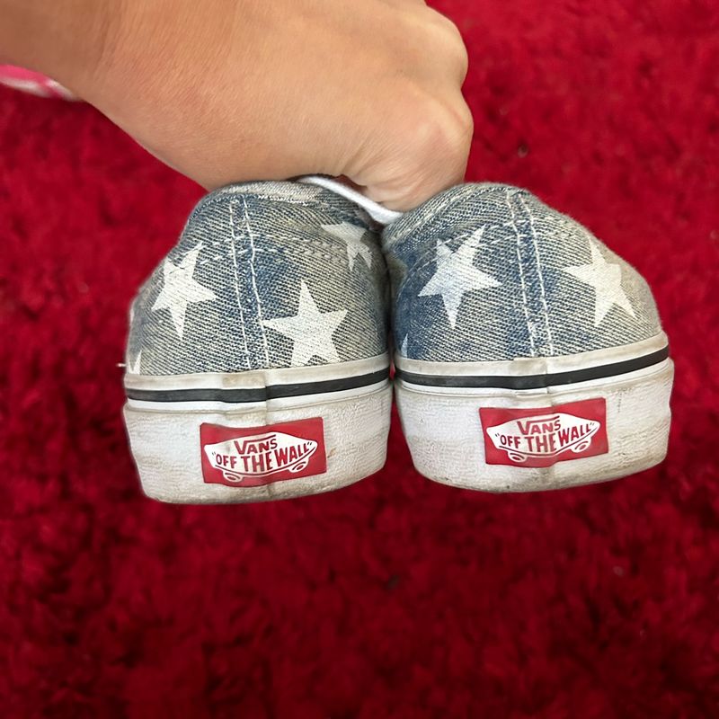 Vans Original Jeans com Estrelas Tênis Feminino Vans Usado