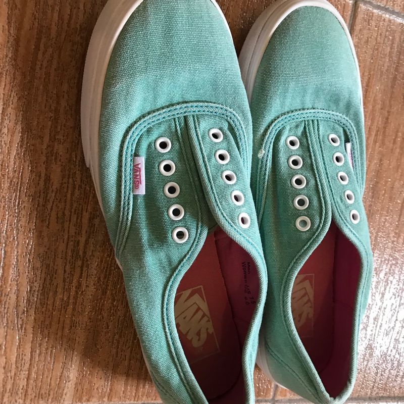 Vans Verde com Detalhe em Couro | Tênis Feminino Vans Usado 89177493 |  enjoei