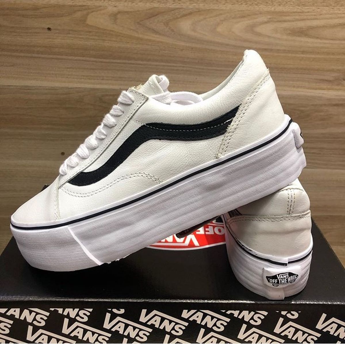 vans branco plataforma
