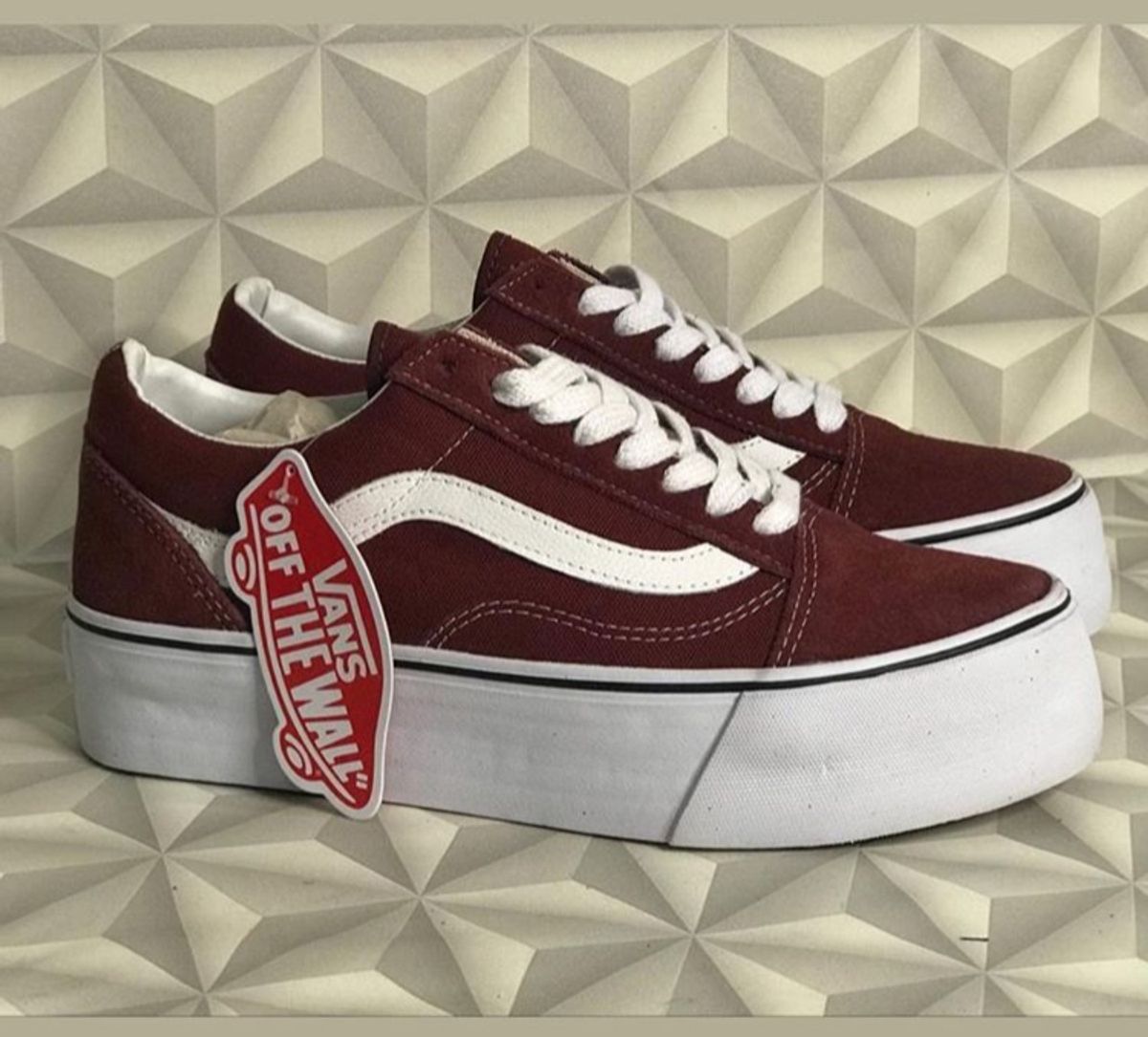 vans plataforma vinho