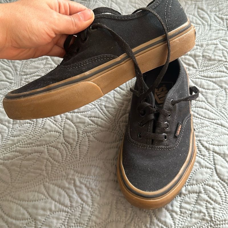 Vans Preto com Sola Marrom, 33 Novíssimo, Usado 2x Vans Usado