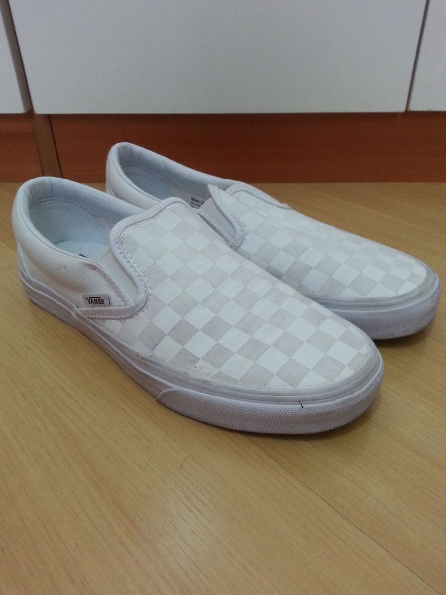 vans quadriculado branco