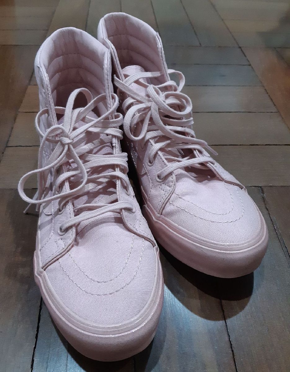 tenis vans rosa cano alto