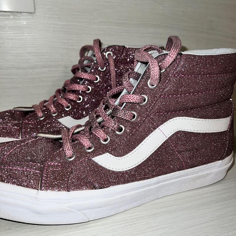 Tenis vans rosa glitter hotsell