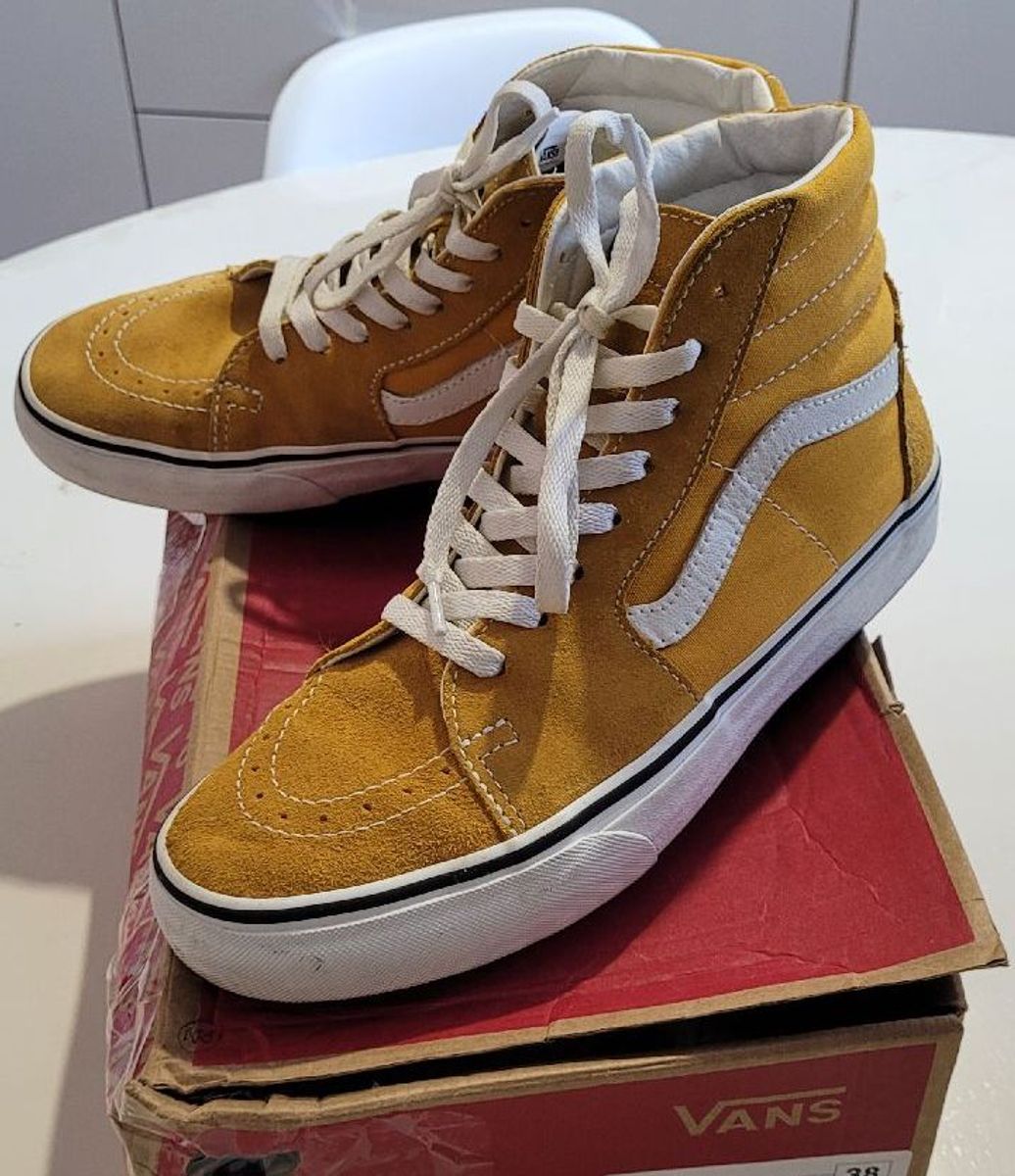 Vans sk8 hot sale hi amarelo