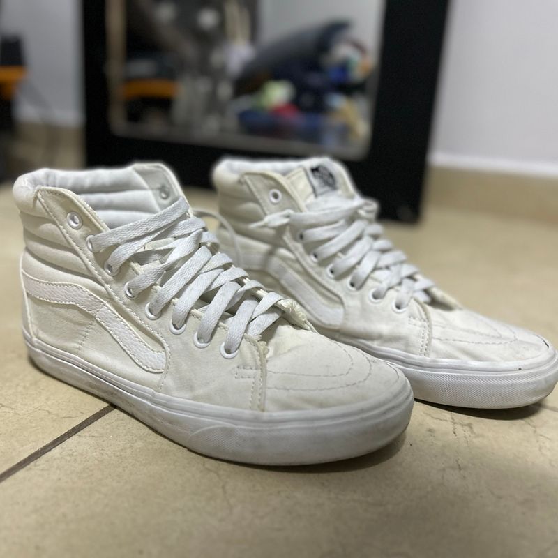 Vans Sk8 Hi Branco Tênis Masculino Vans Usado 97206599 enjoei