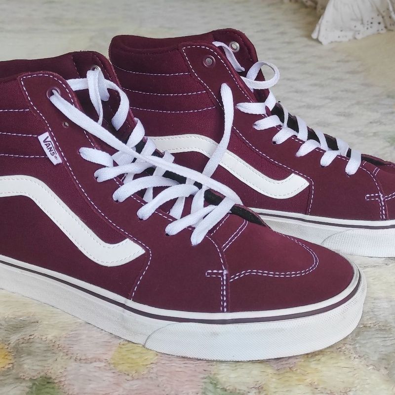 Vans sk8 hi sales vinho