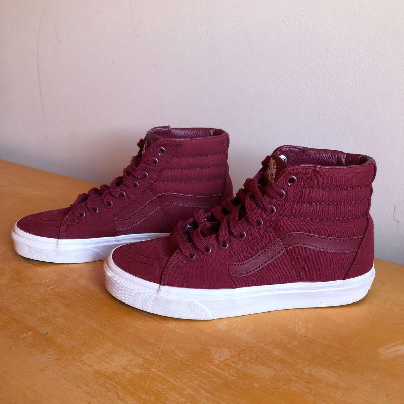 Vans Sk8 Hi Vinho T nis Feminino Vans Nunca Usado 94880608 enjoei