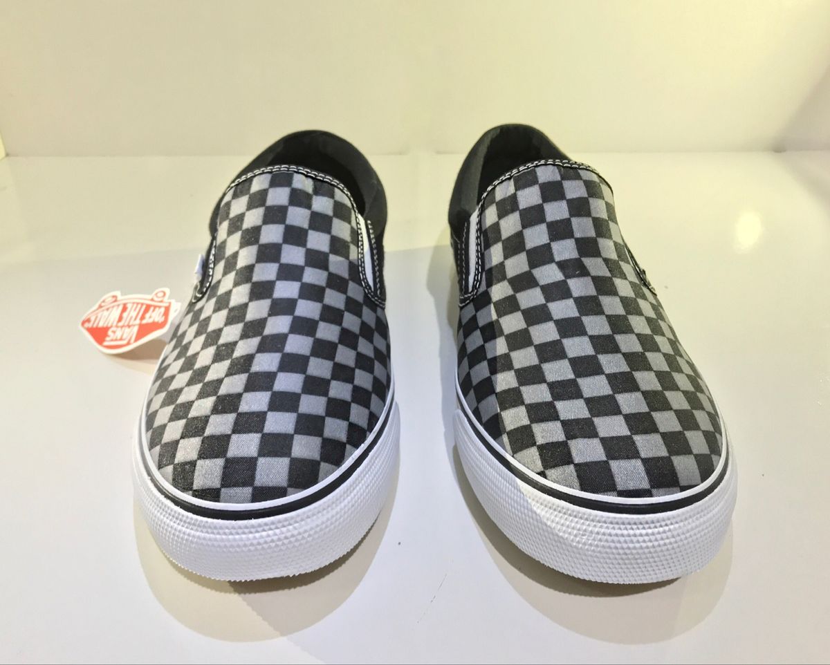 vans slip on xadrez preto