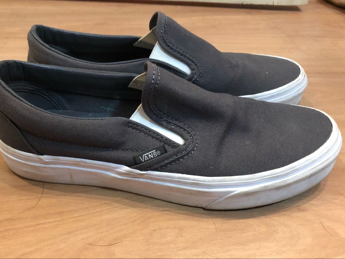 Vans Slip On Cinza Tênis Feminino Vans Usado enjoei