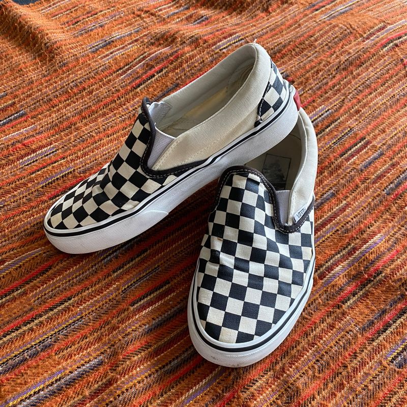 Vans Slip On Quadriculado Tenis Feminino Vans Usado 91444816 enjoei