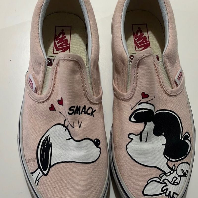 Vans snoopy clearance rosas