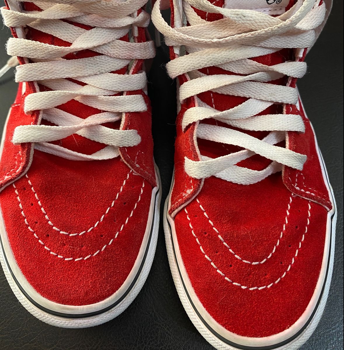 Vans cano hot sale alto vermelho