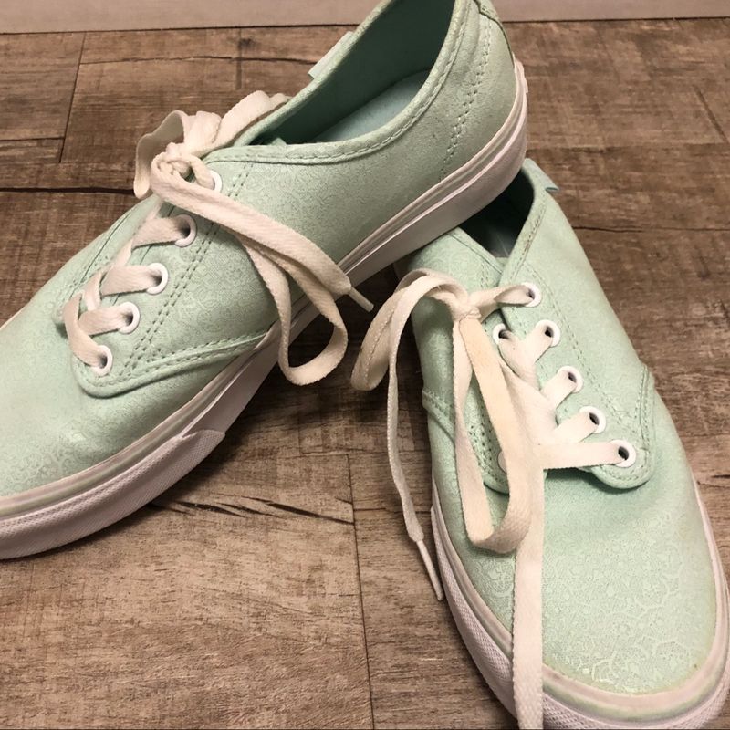 Vans Verde com Detalhe em Couro | Tênis Feminino Vans Usado 89177493 |  enjoei