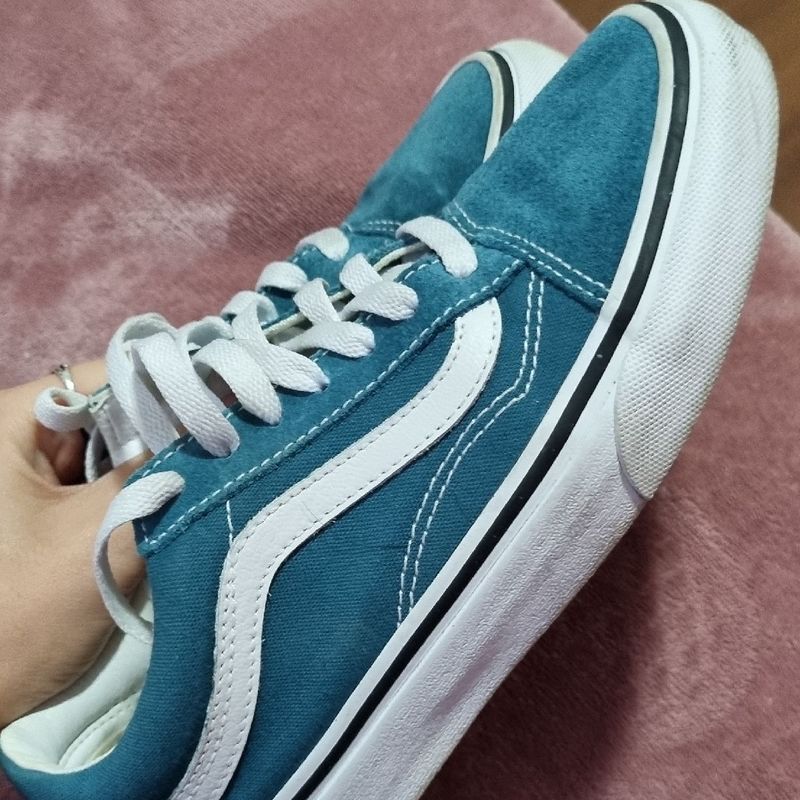 Vans Verde com Detalhe em Couro | Tênis Feminino Vans Usado 89177493 |  enjoei