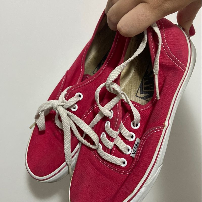 Vans Vermelho Camurça | Tênis Feminino Vans Usado 88742070 | enjoei