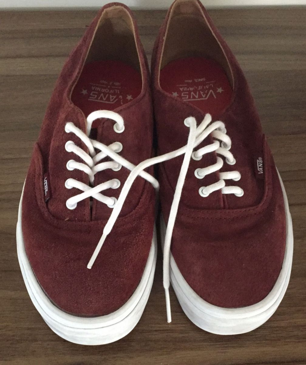 vans camurça vinho