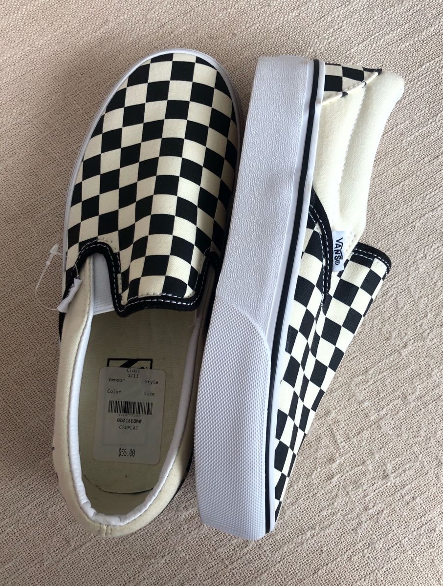 vans quadriculado plataforma