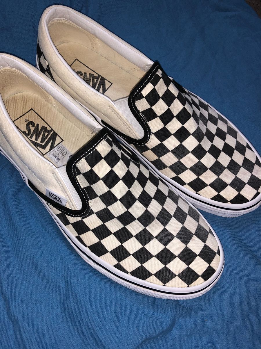 tenis vans slip on quadriculado