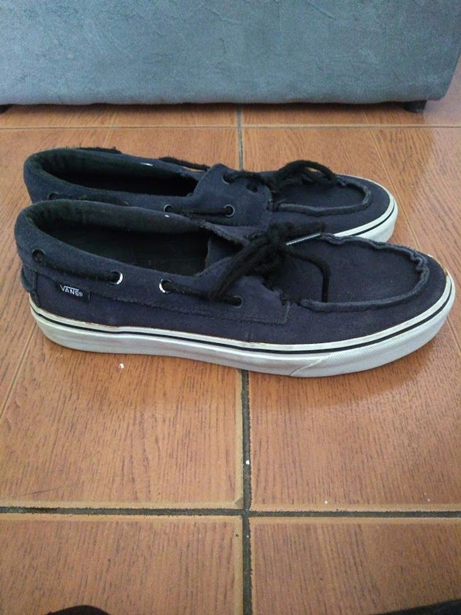 vans zapato del barco preto