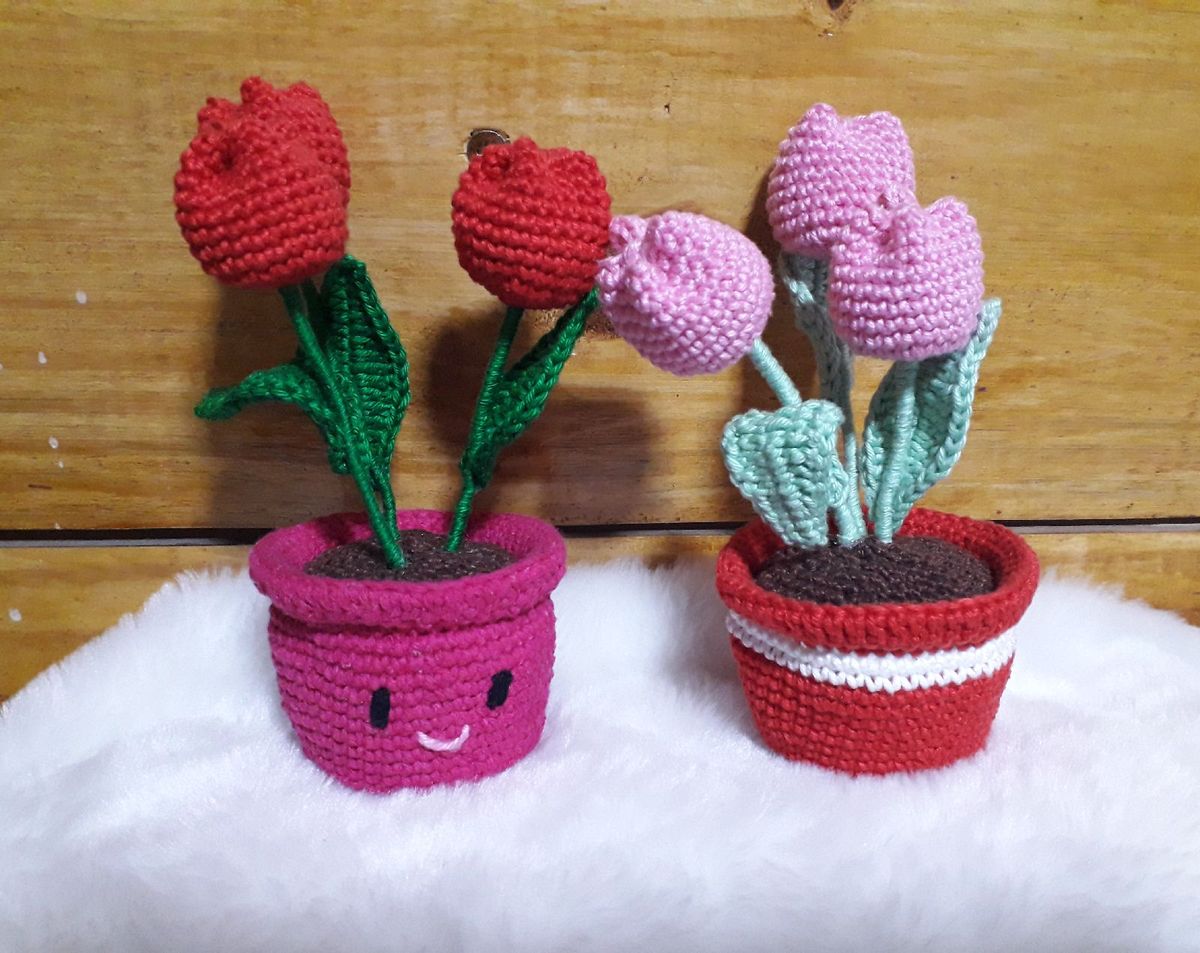 Vaso de Flor | Amigurumi Nunca Usado 70500238 | enjoei