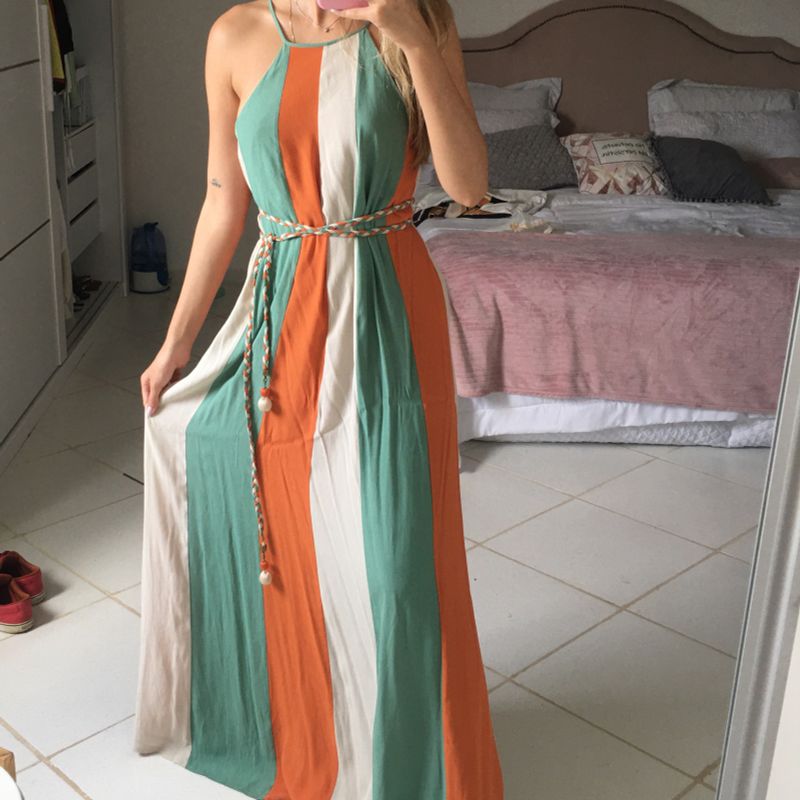 Vestido longo morena rosa hot sale 2019