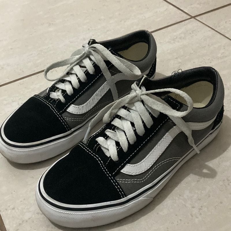 Vans old school preto e cheap cinza