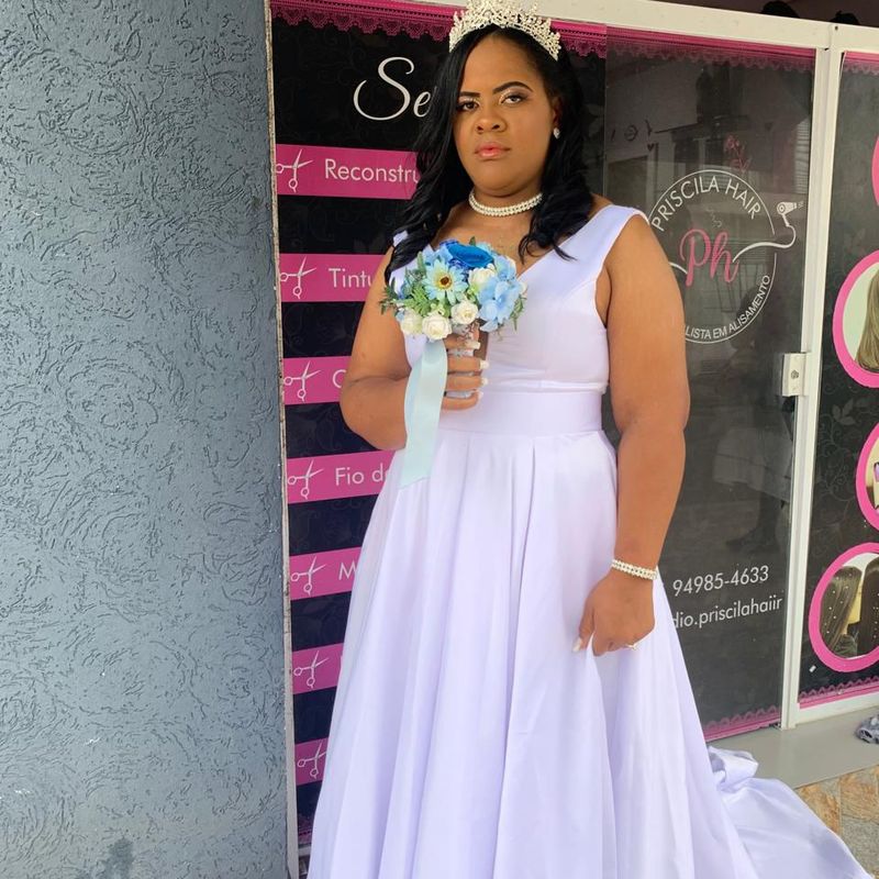 Vendo Vestido de Noiva Tamanho Gg Roupa de Casamento Feminina