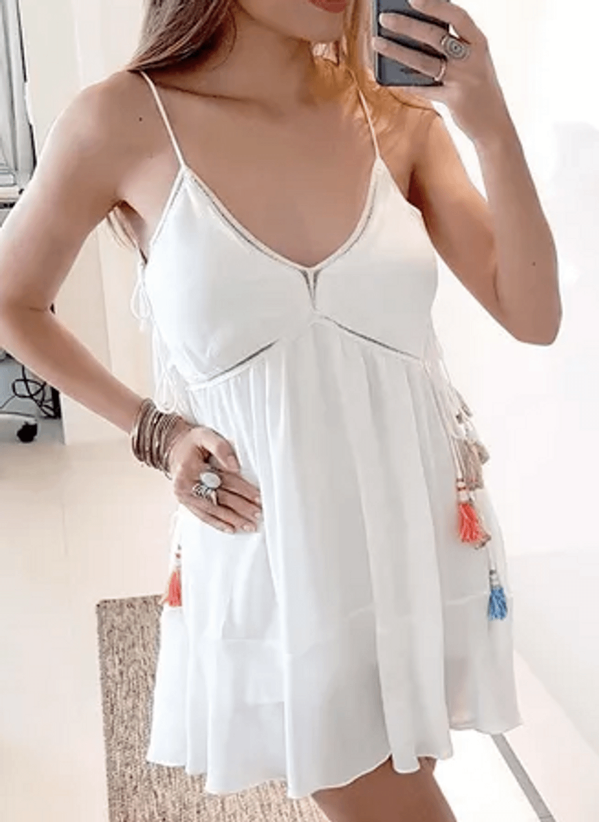 farm vestido branco