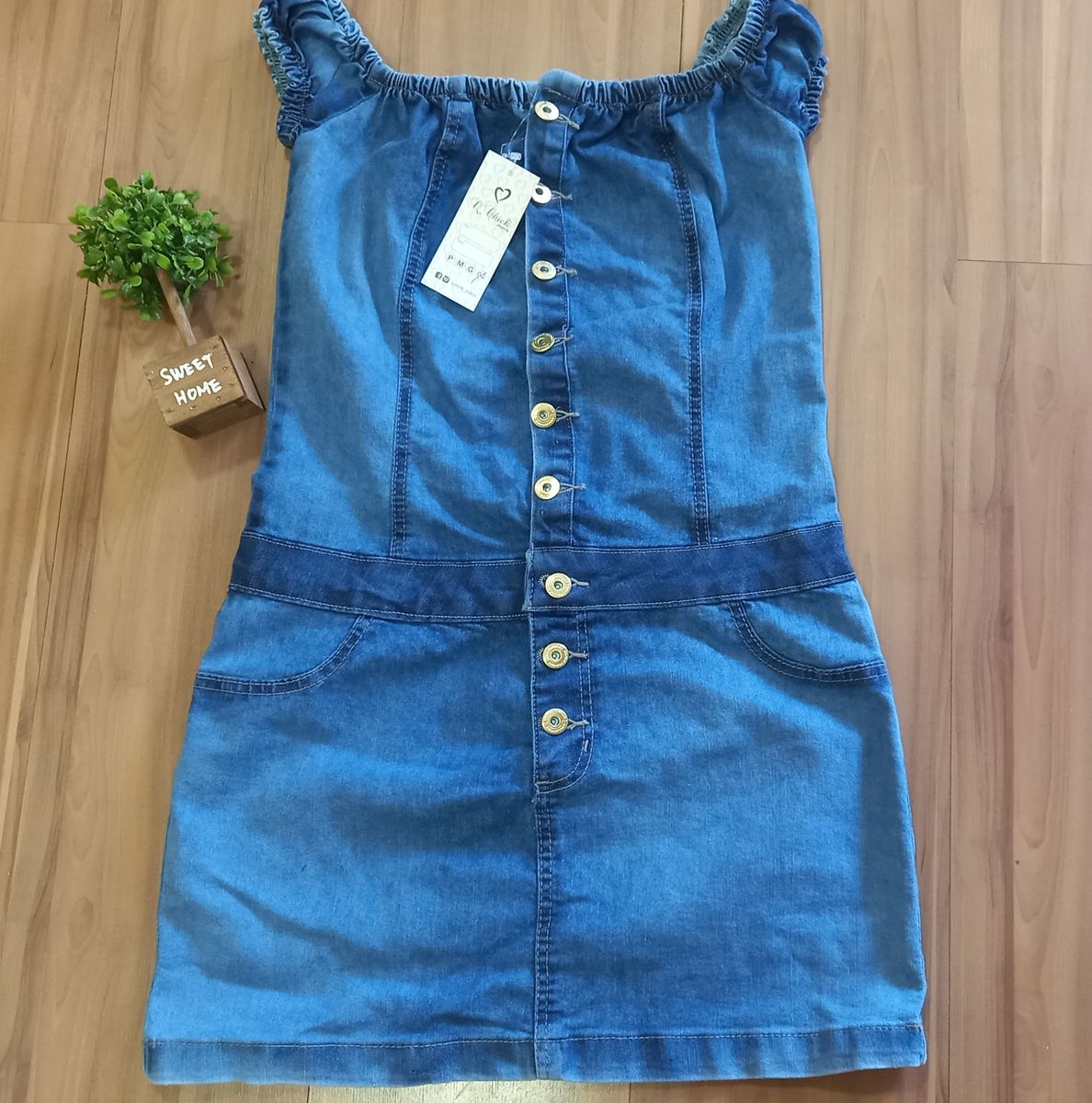 Vestidinho jeans hot sale feminino