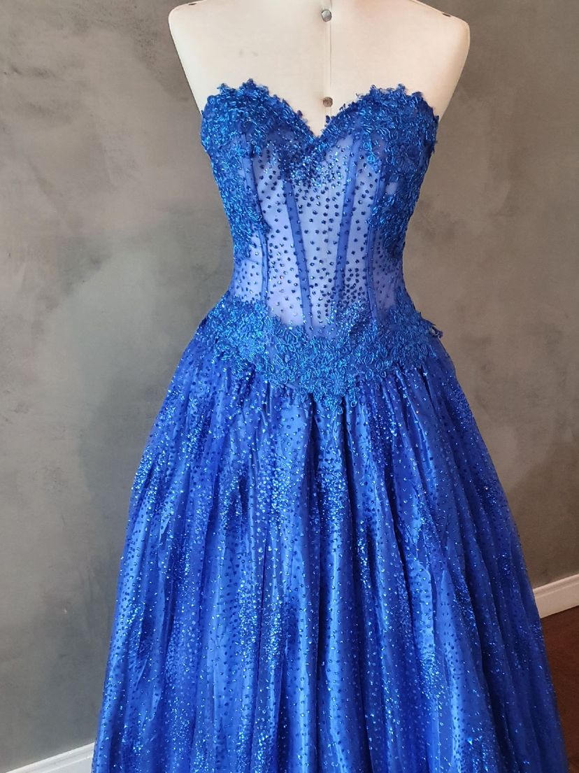 Vestido 15 Anos Azul Royal Brilhante Debutante Festa | Vestido Feminino  Nunca Usado 76844297 | enjoei