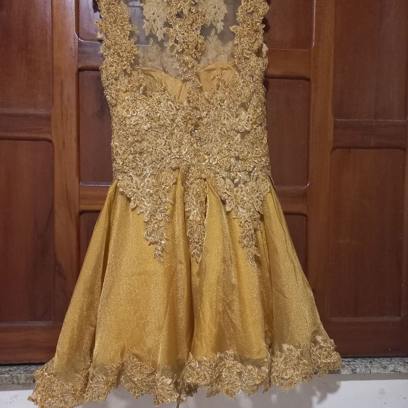 Vestido 2 best sale em 1 dourado