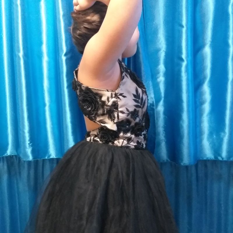 Vestido 15 Anos Preto com Dourado Vestido de Festa Feminino Feito A Mao Usado 46313768 enjoei