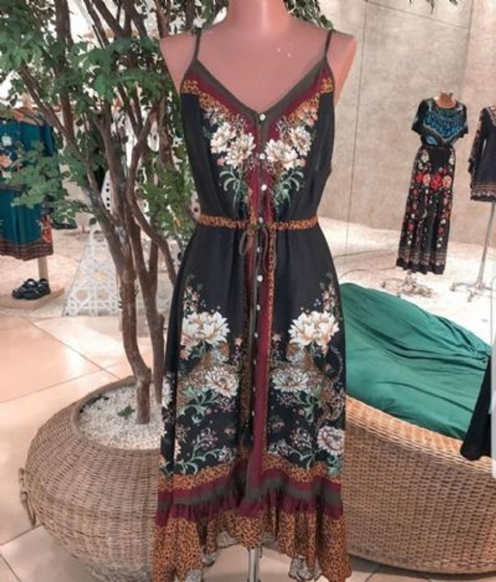 Vestido onça store em flor farm