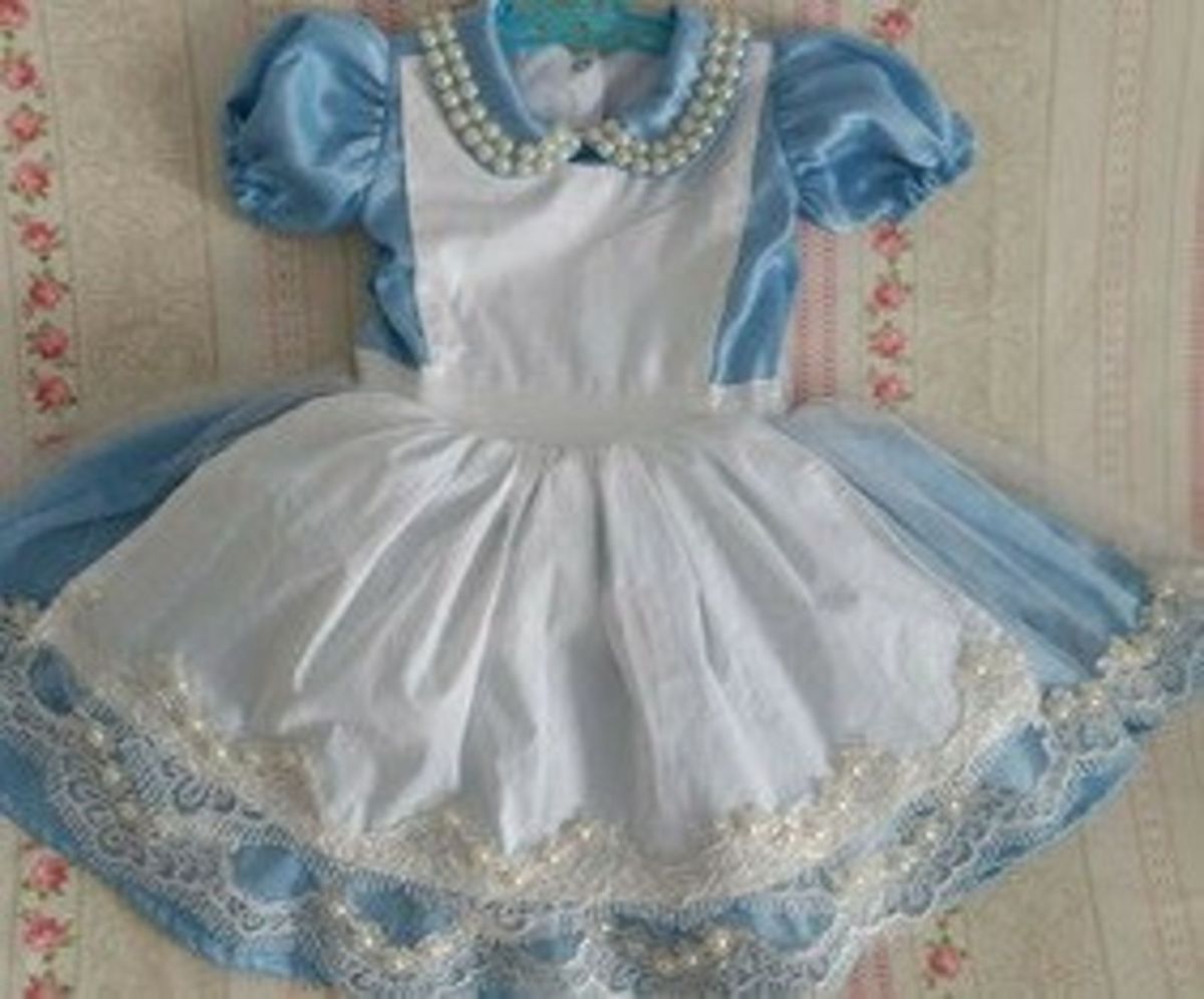 vestido alice no pais das maravilhas 1 aninho