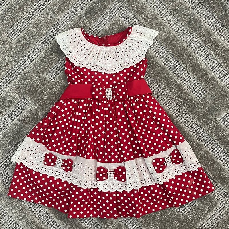 Vestido anos 60 2024 vermelho e branco