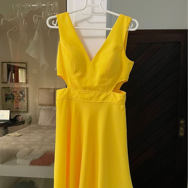 Vestido store amarelo c&a