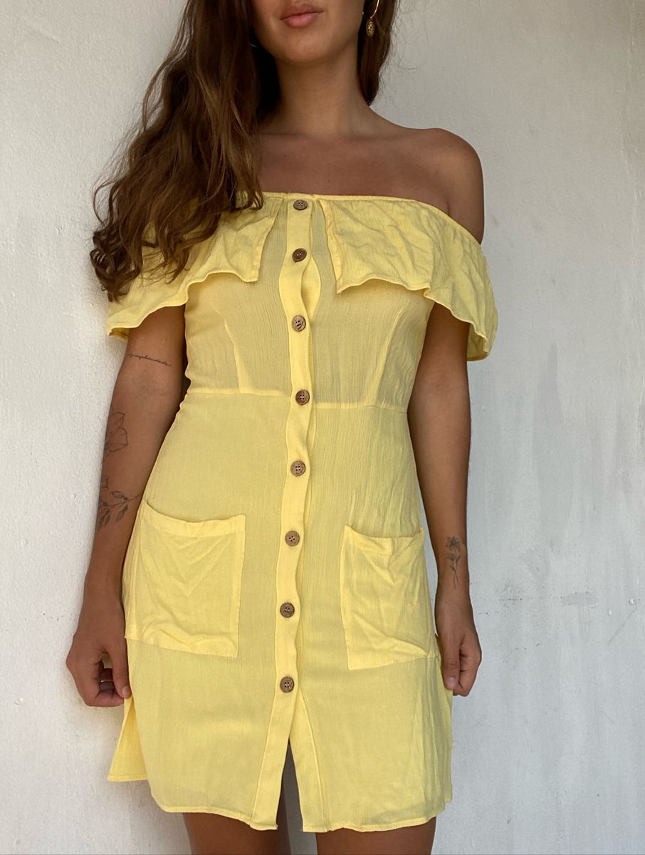 vestido amarelo riachuelo