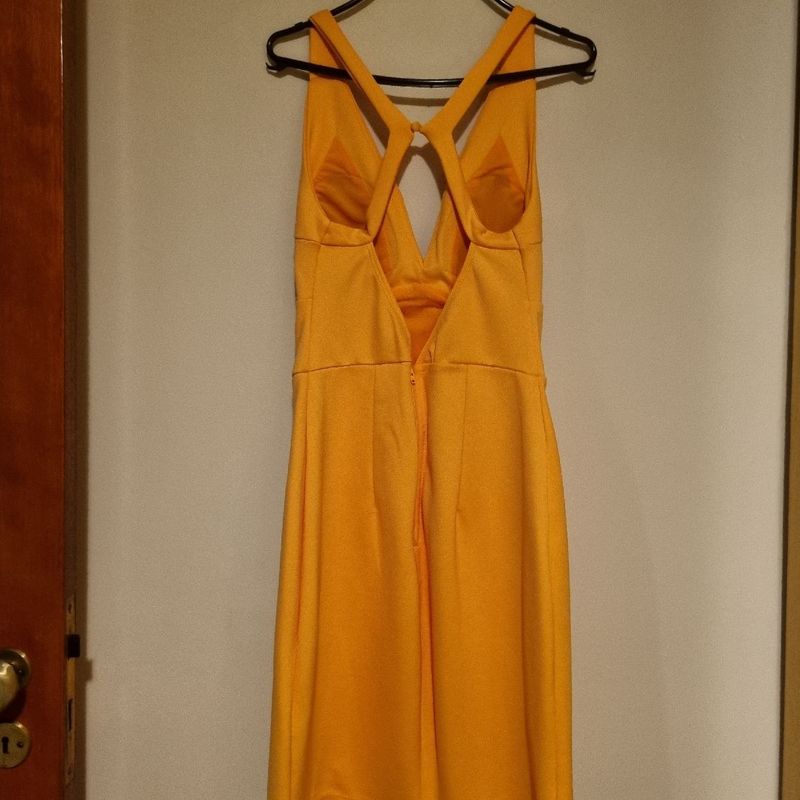 Vestido clearance amarelo queimado