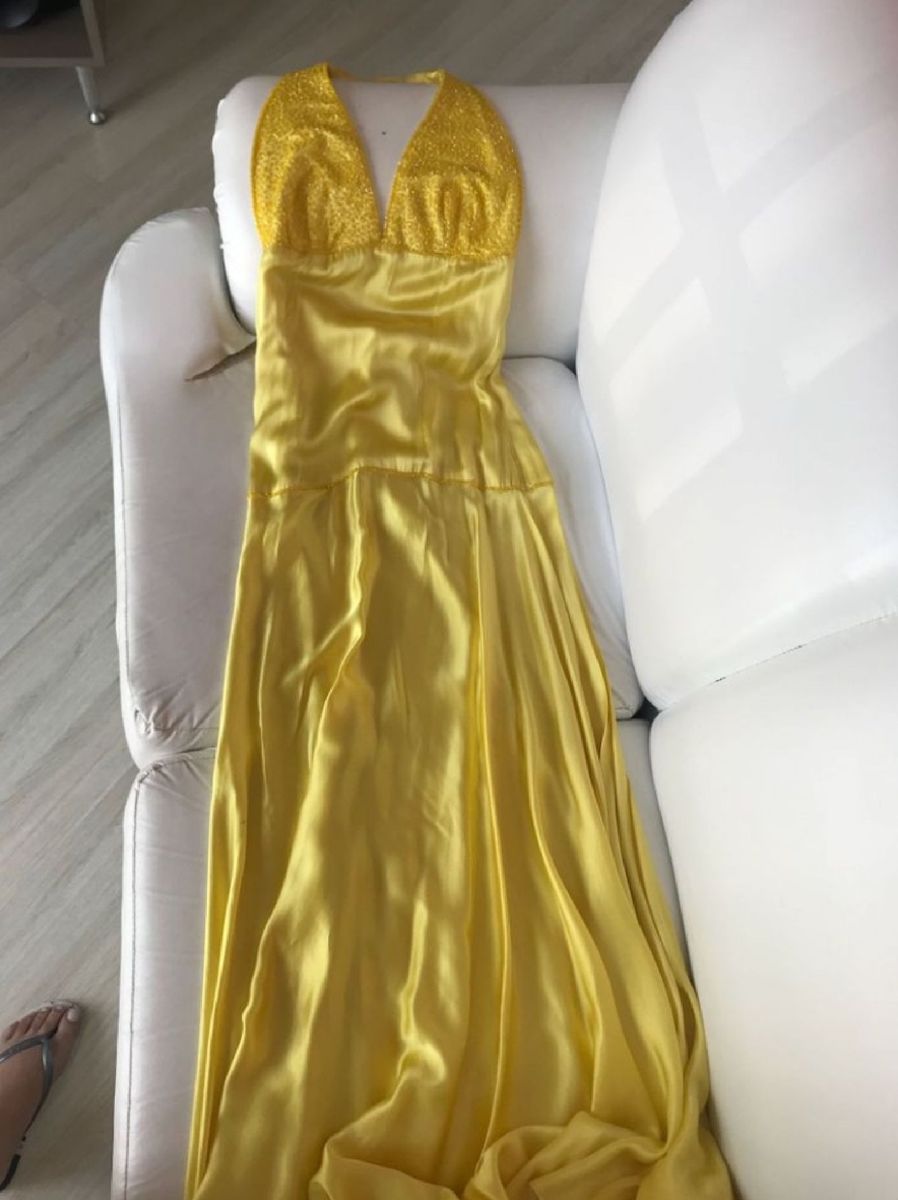 vestido amarelo reveillon