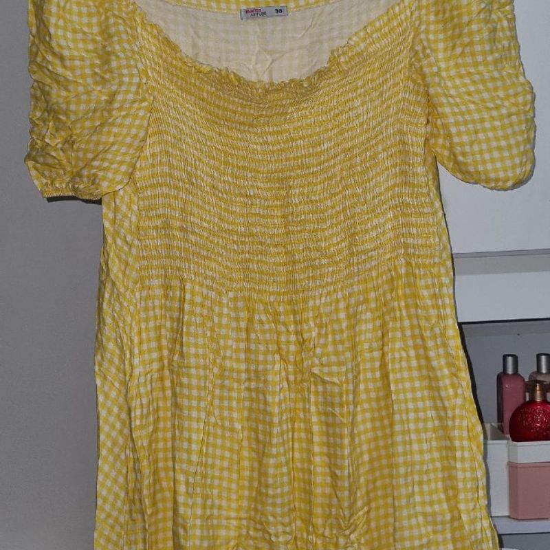 Vestido xadrez best sale amarelo marisa