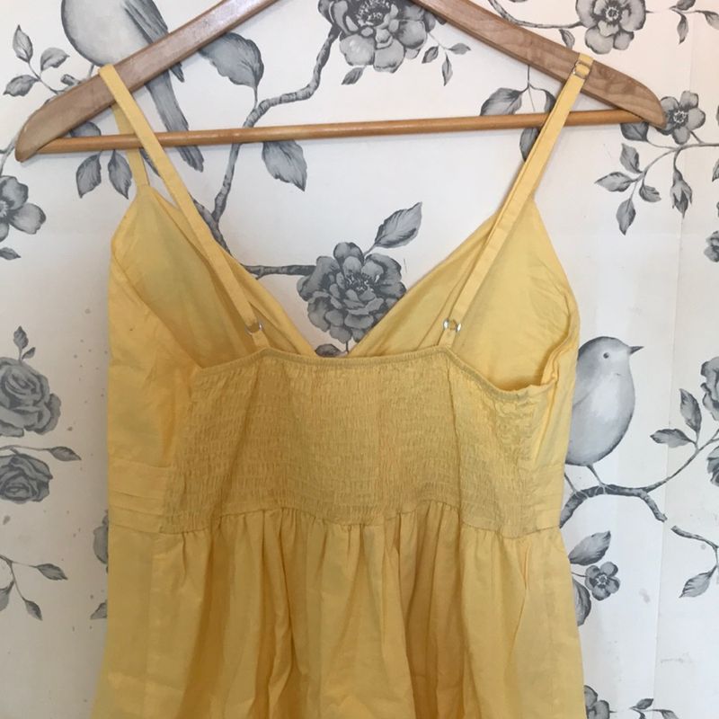 Vestido amarelo hot sale zara